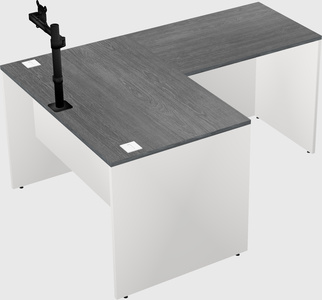 L-shaped office desk
