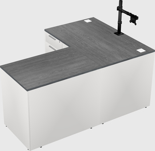 L-shaped office desk