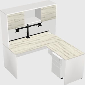 L-shaped office desk