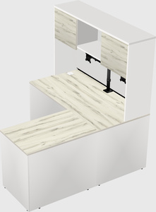 L-shaped office desk