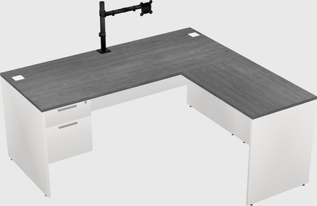 L-shaped office desk