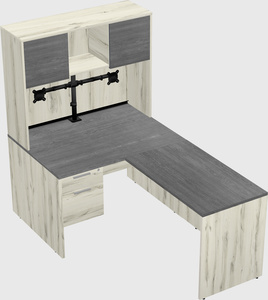 L-shaped office desk