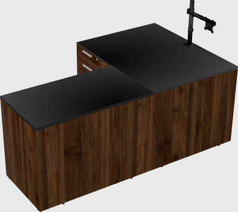 L-shaped office desk