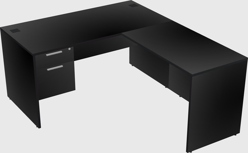 L-shaped office desk