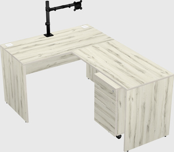 L-shaped office desk