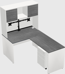 L-shaped office desk