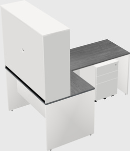 L-shaped office desk