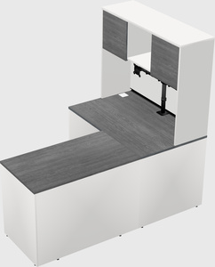 L-shaped office desk