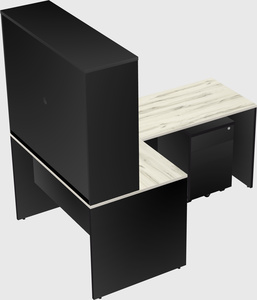 L-shaped office desk