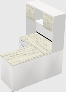 L-shaped office desk