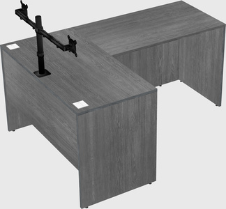 L-shaped office desk