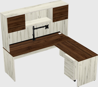 L-shaped office desk