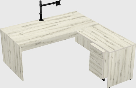 L-shaped office desk