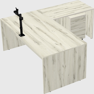 L-shaped office desk