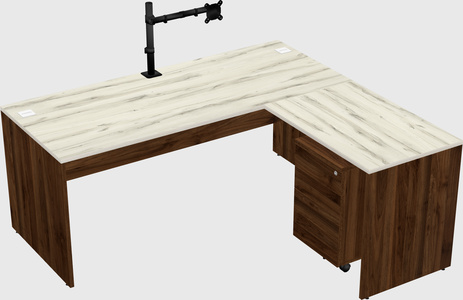 L-shaped office desk