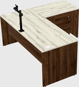 L-shaped office desk