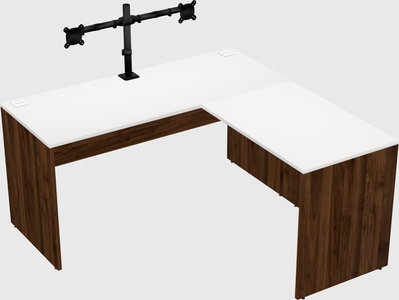 L-shaped office desk