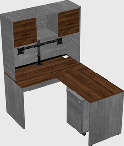 L-shaped office desk