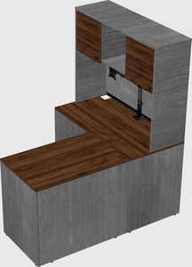 L-shaped office desk