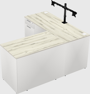 L-shaped office desk
