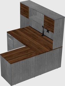 L-shaped office desk