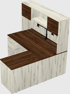 L-shaped office desk