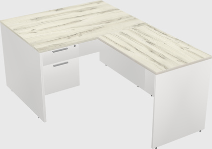 L-shaped office desk