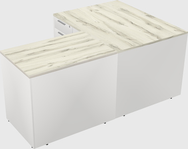 L-shaped office desk