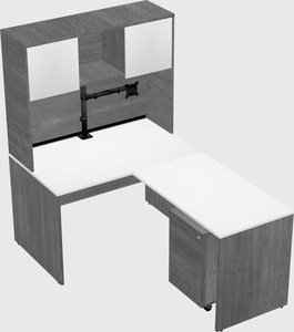 L-shaped office desk