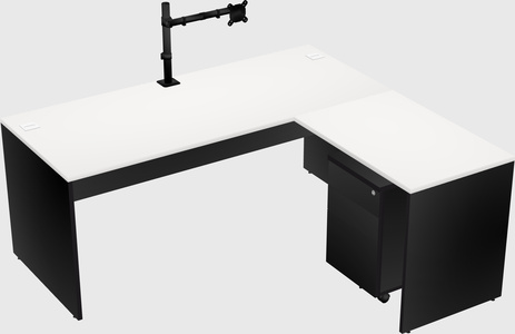 L-shaped office desk