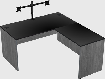 L-shaped office desk