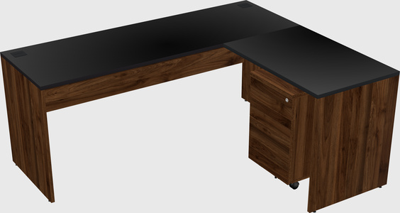 L-shaped office desk