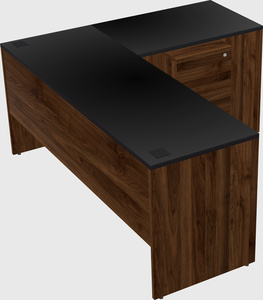 L-shaped office desk