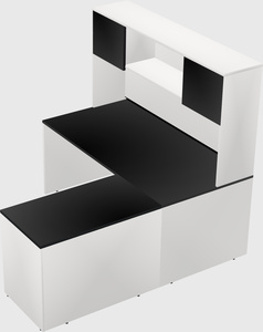 L-shaped office desk