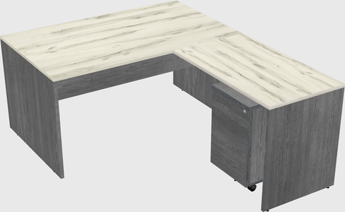L-shaped office desk