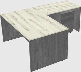 L-shaped office desk