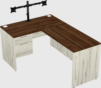 L-shaped office desk