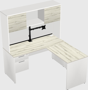 L-shaped office desk