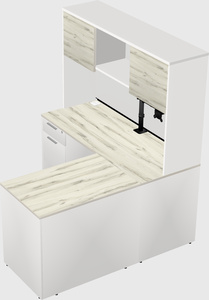 L-shaped office desk