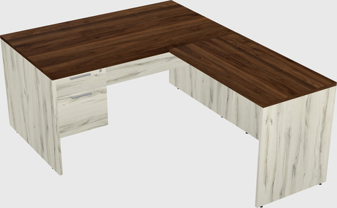 L-shaped office desk