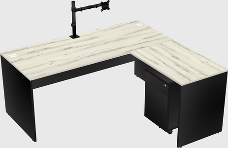 L-shaped office desk
