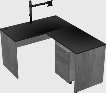 L-shaped office desk