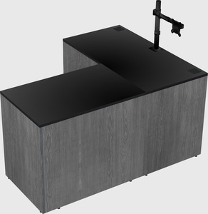 L-shaped office desk