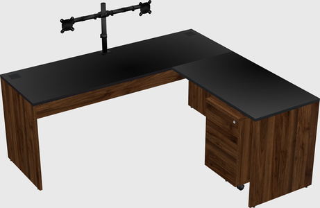 L-shaped office desk