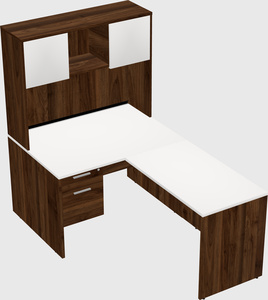 L-shaped office desk