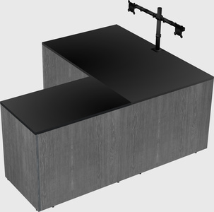 L-shaped office desk