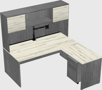 L-shaped office desk