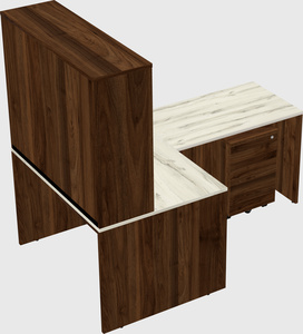 L-shaped office desk