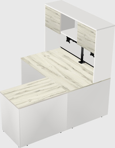 L-shaped office desk