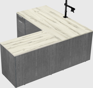 L-shaped office desk